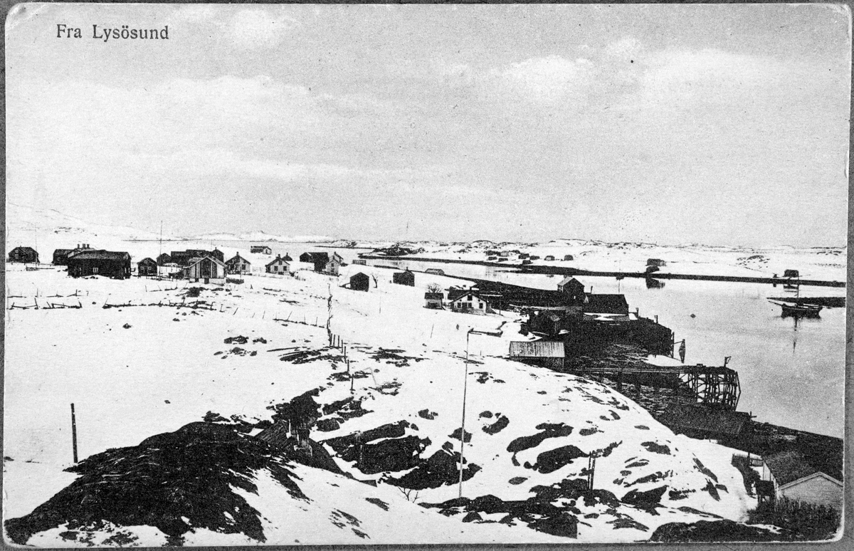 Postkort over Lysøysundet, Bjugn.