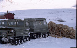 Transport av proviant 28.02.1991 til Måsvassbu. "Engelske be