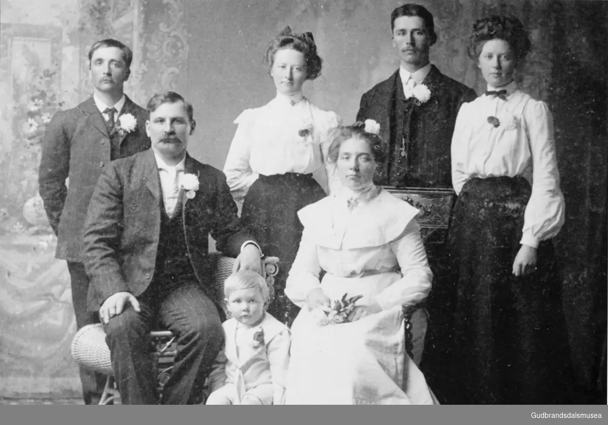 Marie Stensgård (f. 1878) med familie i Amerika