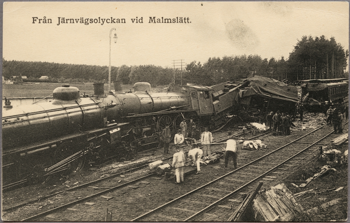 Statens Järnvägar, SJ A 1016, SJ B 1035 kolliderade vid Malmslätt station 1912.