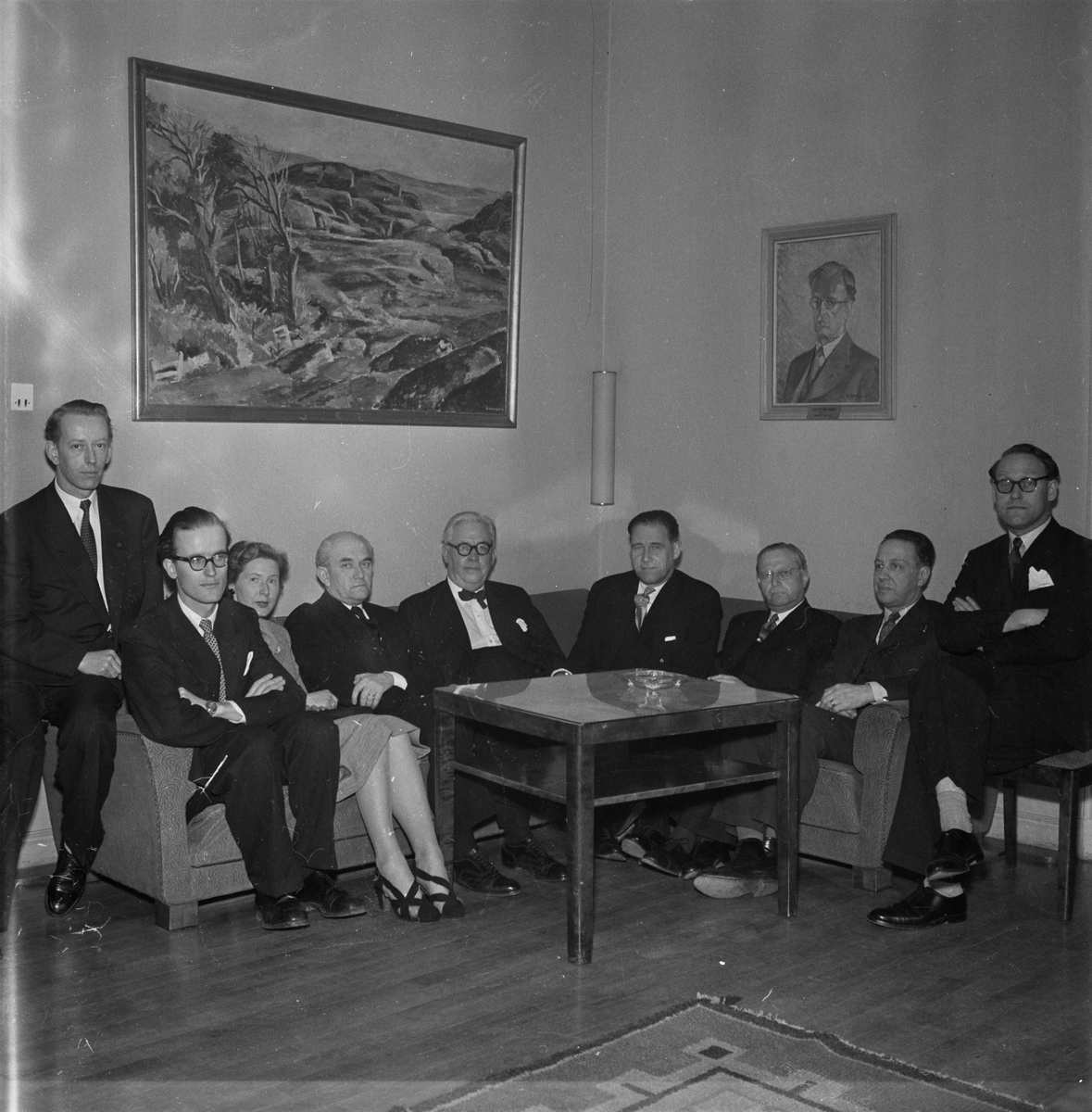 Göteborgs nation, ny styrelse, Uppsala, maj 1954