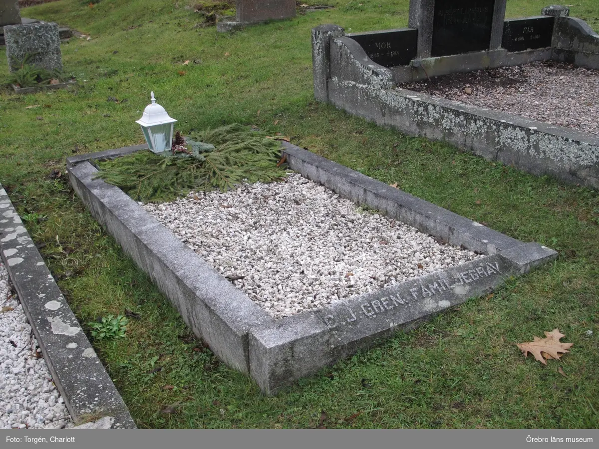 Vintrosa kyrkogård Inventering av kulturhistoriskt värdefulla gravvårdar 2013, Kvarter västra, 1-108 A-C.
