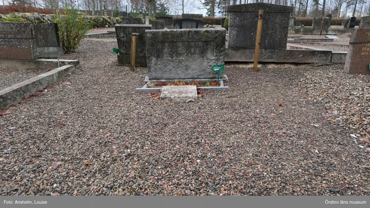 Vikers kyrkogård Inventering av kulturhistoriskt värdefulla gravvårdar 2016, Västra 56-120.