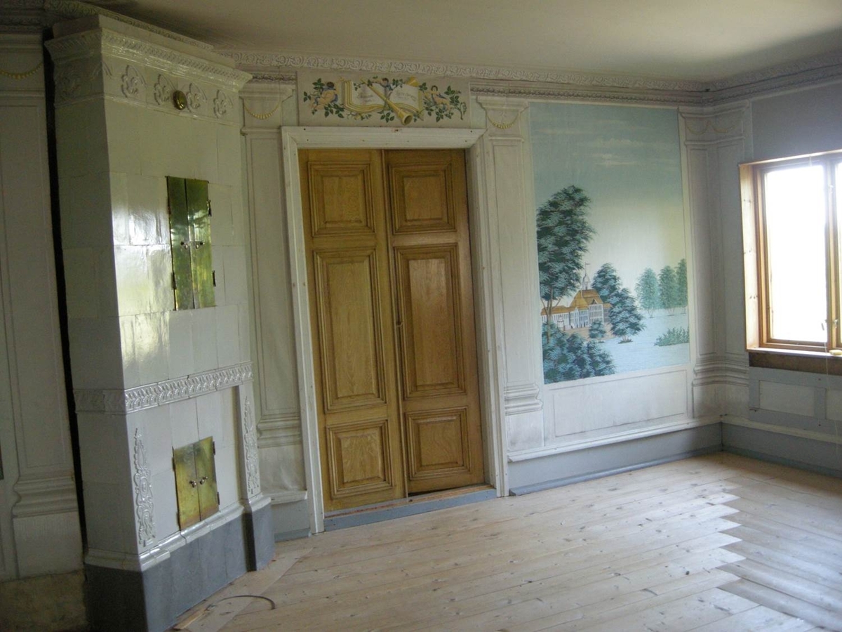 Väggmålningar från sal i Tomtnäs, Ockelbo.