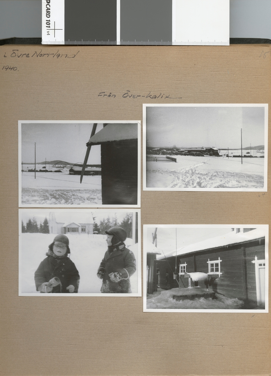 Text i fotoalbum: "Studieresa i Övre Norrland, mars 1940. Från Överkalix".