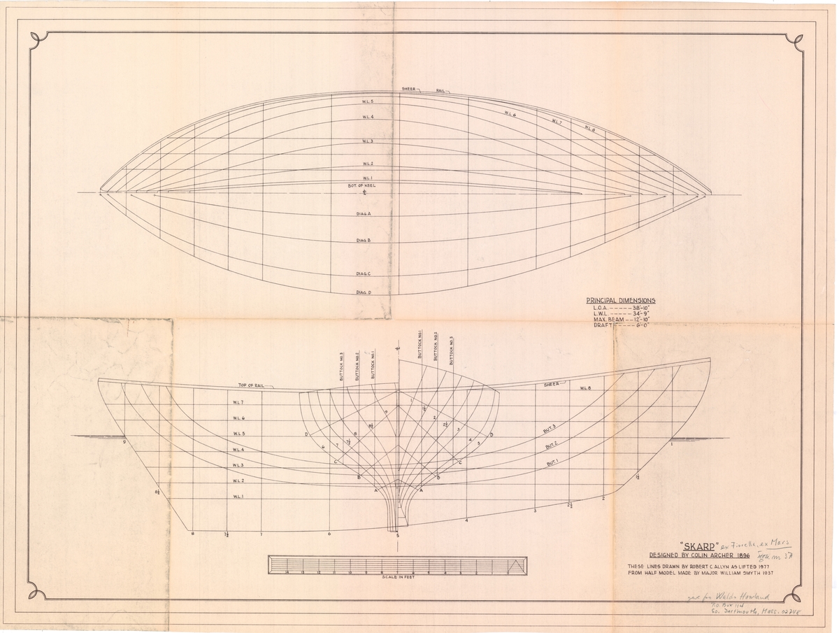 Konstruksjonstegning - Norsk Maritimt Museum / DigitaltMuseum