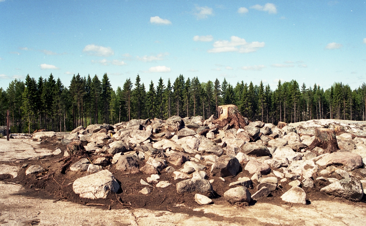 Graven + stensträng, RAÄ 481. Foto från nordväst.