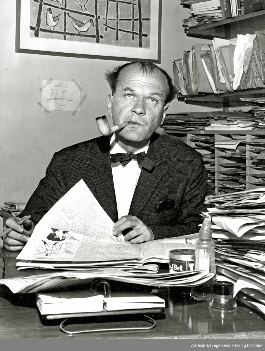 Jostein Nyhamar (1922-1993). Pressemann. Redaktør i ukebladet Aktuell.