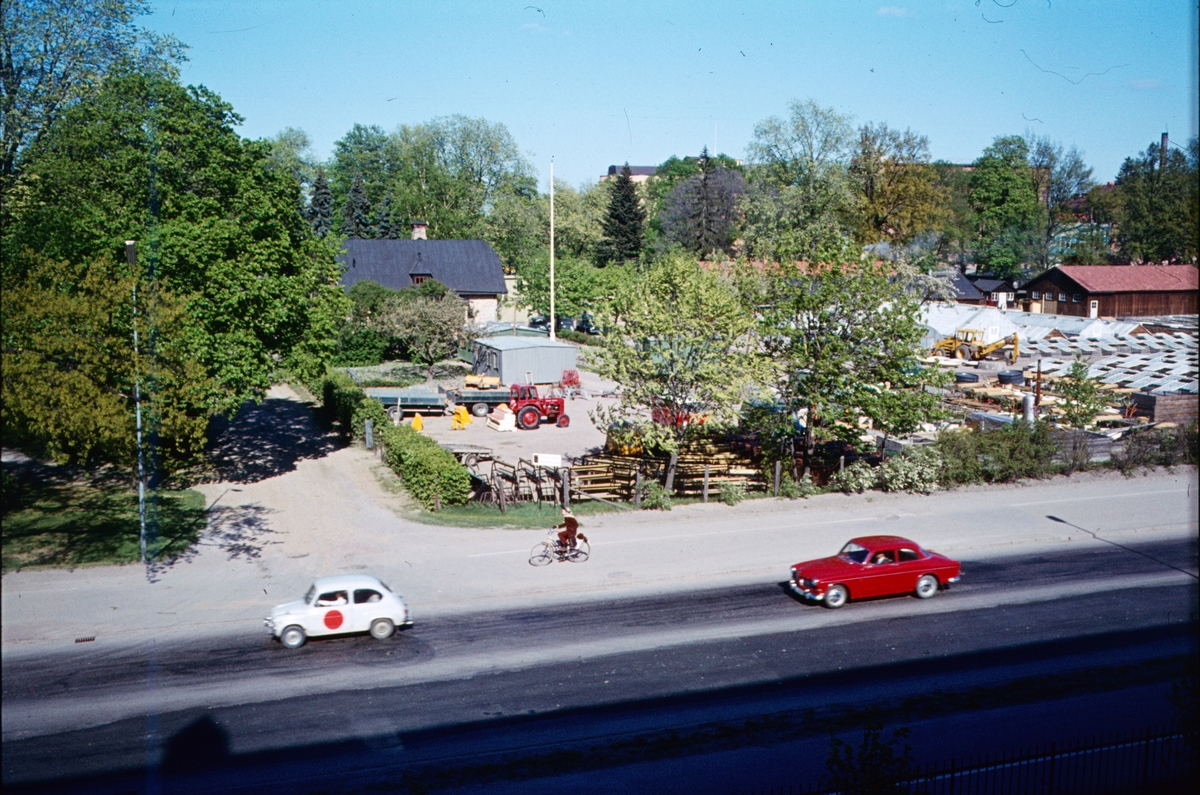 Vy över Stadsträdgården, Uppsala 1971