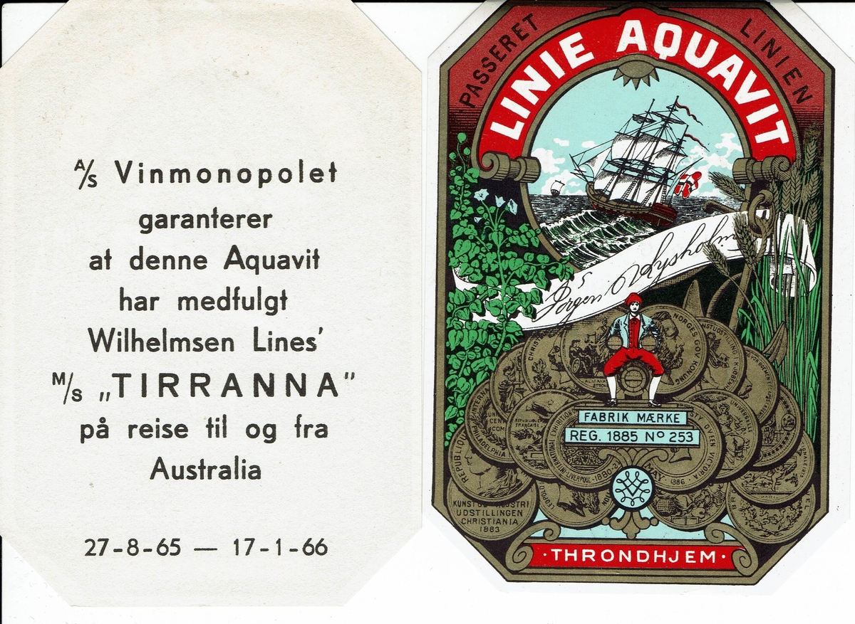 Lysholm Linie Aquavit. Vinmonopolet. 
