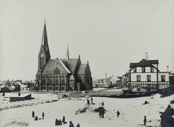 Parti av byen sett mot nordvest, ca. 1905.