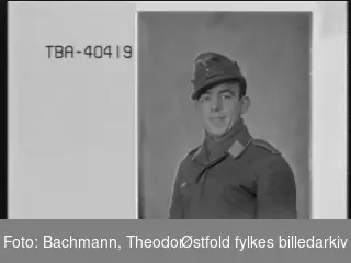 Portrett av tysk soldat i uniform,  Luasch.