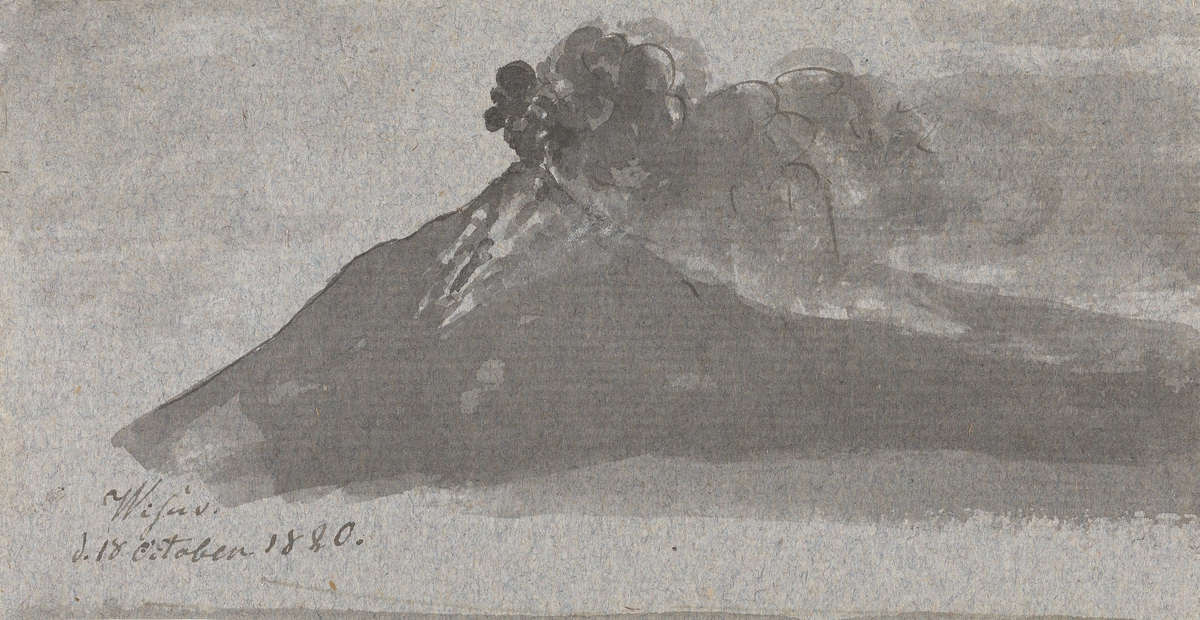 Vesuv i utbrudd [Tegning]
