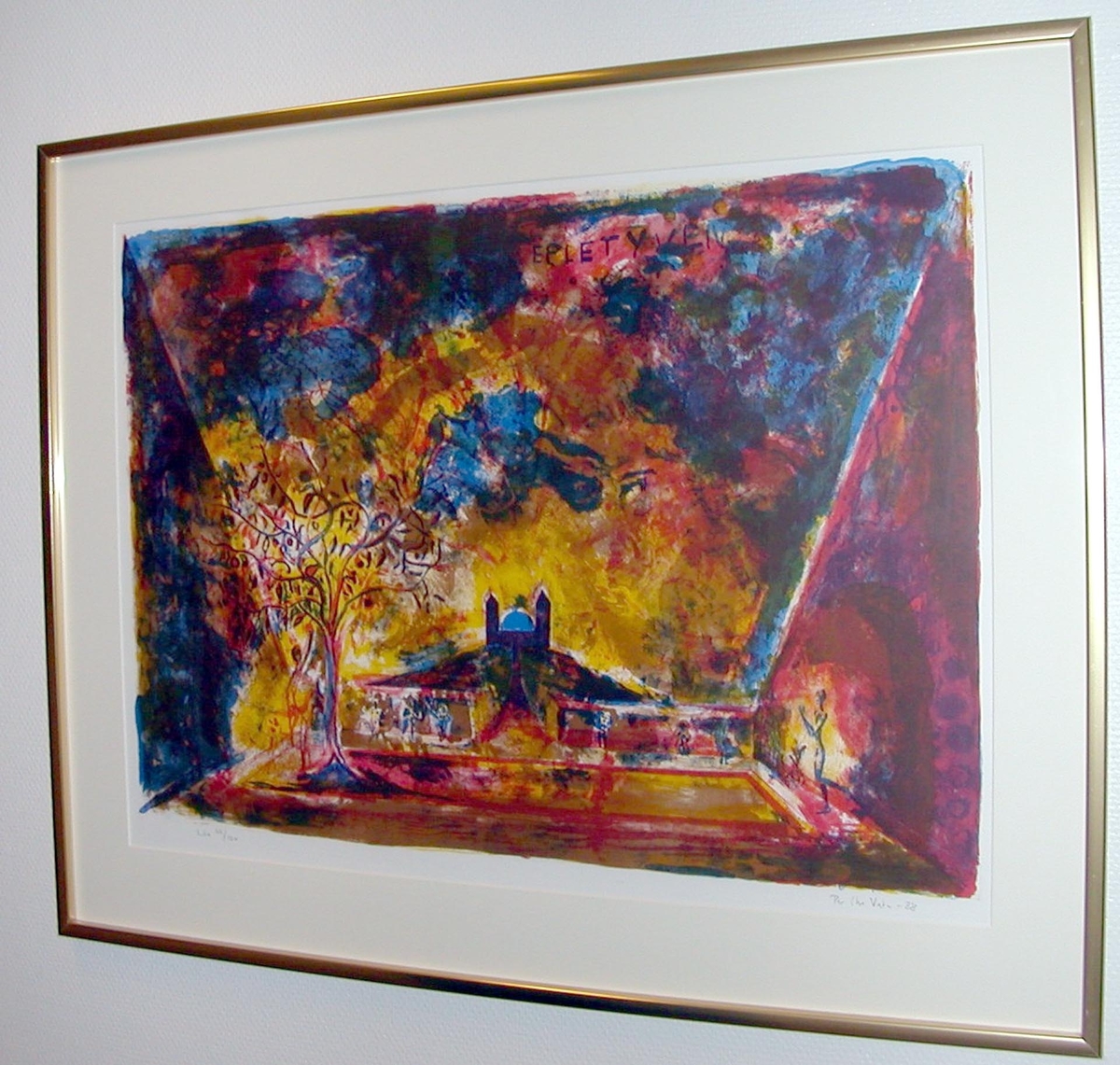 Arbeidet er ett av to litografier innkjøpt fra Bergens kunstforening i 1989.