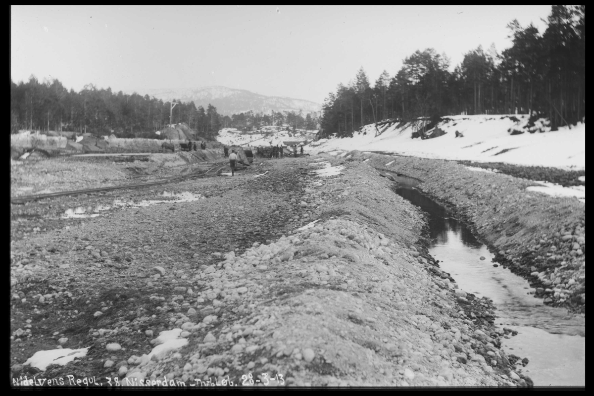 Arendal Fossekompani i begynnelsen av 1900-tallet
CD merket 0468, Bilde: 92
Sted: Nisser dam
Beskrivelse: Regulering