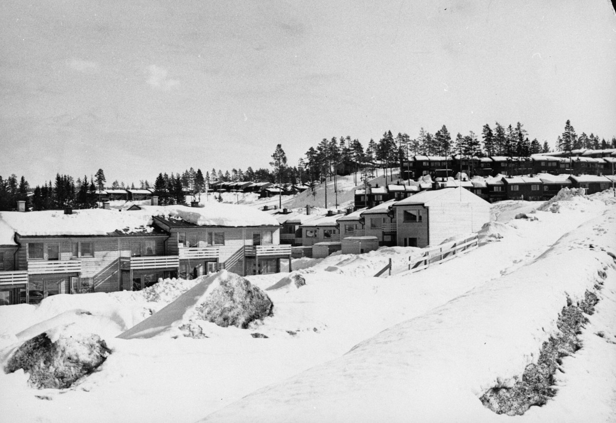 Noen av rekkehusene i den nye OBOS-bebyggelsen på Finstad.