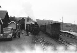 Skifting på Bjørkelangen stasjon.