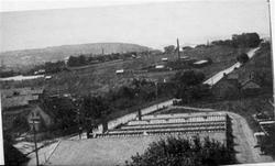 Fotografert mot sør fra taket på Østre Hasle gård i Økernvei