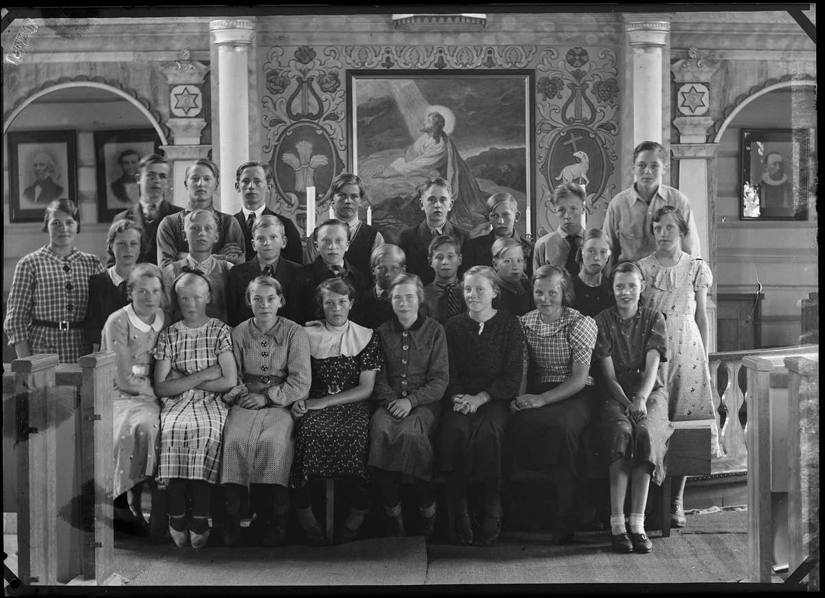 Konfirmanter i Tolga kirke, 1937