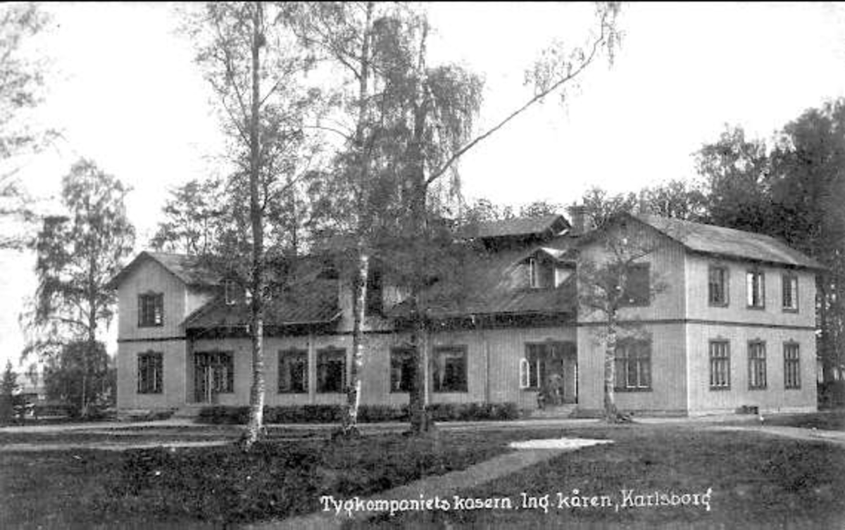 Karlsborgs fästning, kasern, förläggning för (Tygkompaniet) Ingenjörkårens 6:e kompani (Gula villan).
