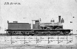 Smaalensbanens damplokomotiv type 10a nr. 51 "Ymer", målsatt