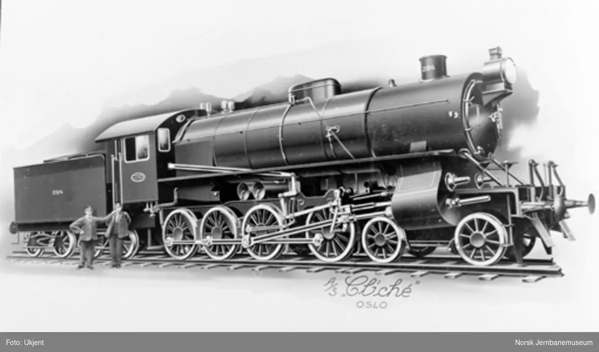 Leveransefoto av damplokomotiv type 31a nr. 284; sterkt retousjert
