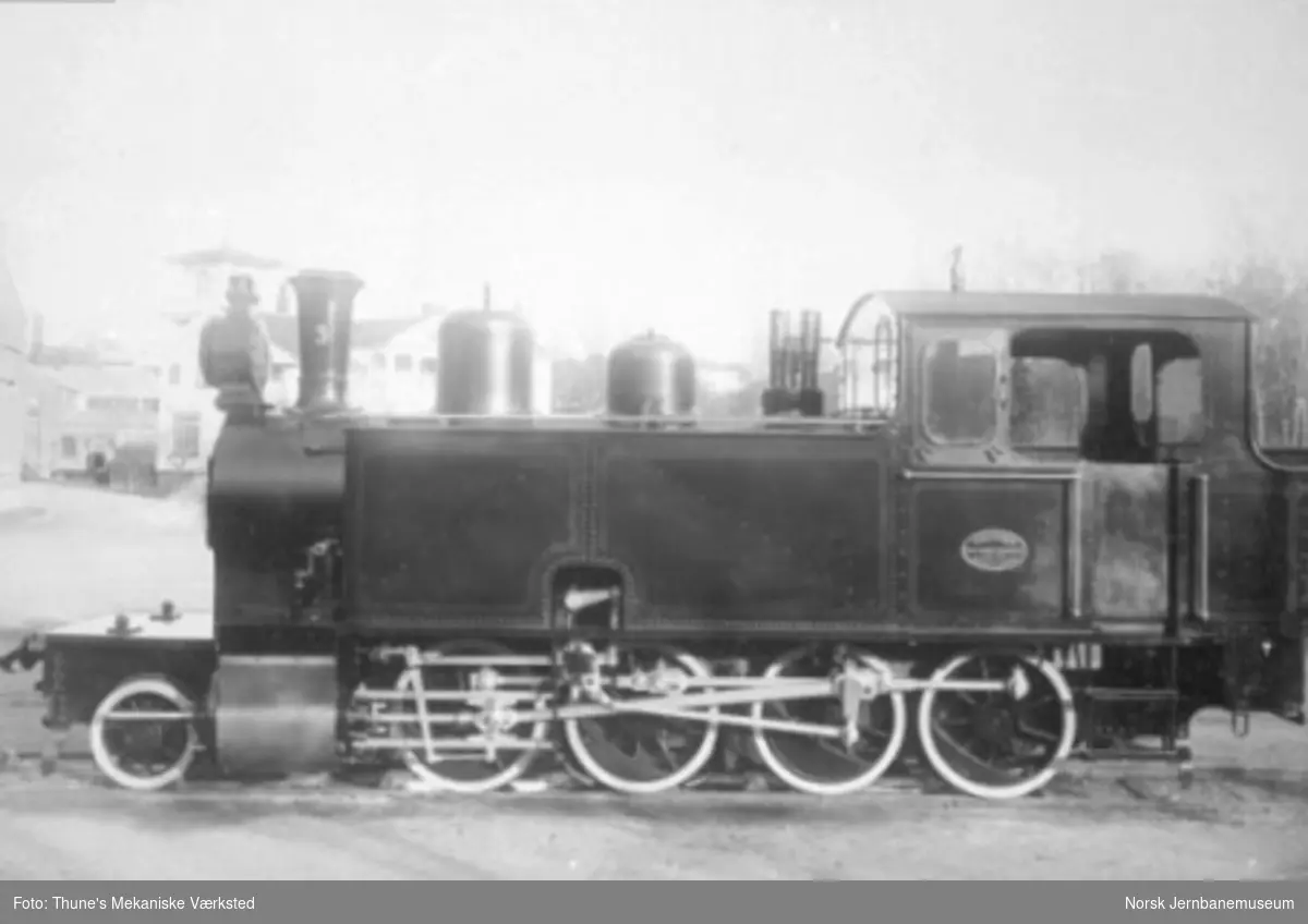 Leveransefoto av Holmestrand - Vittingfossbanens damplokomotiv nr. 3