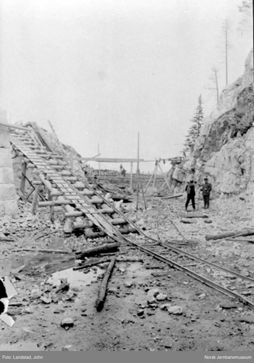 Bygging av kanal i Fiskådalen ca. 1910 - Norsk Jernbanemuseum ...