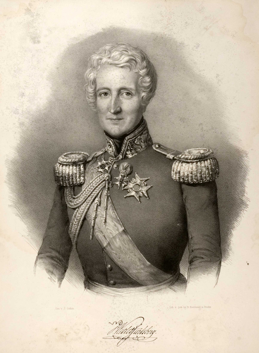Portrett av grev Ferdinand Wedel Jarlsberg i uniform