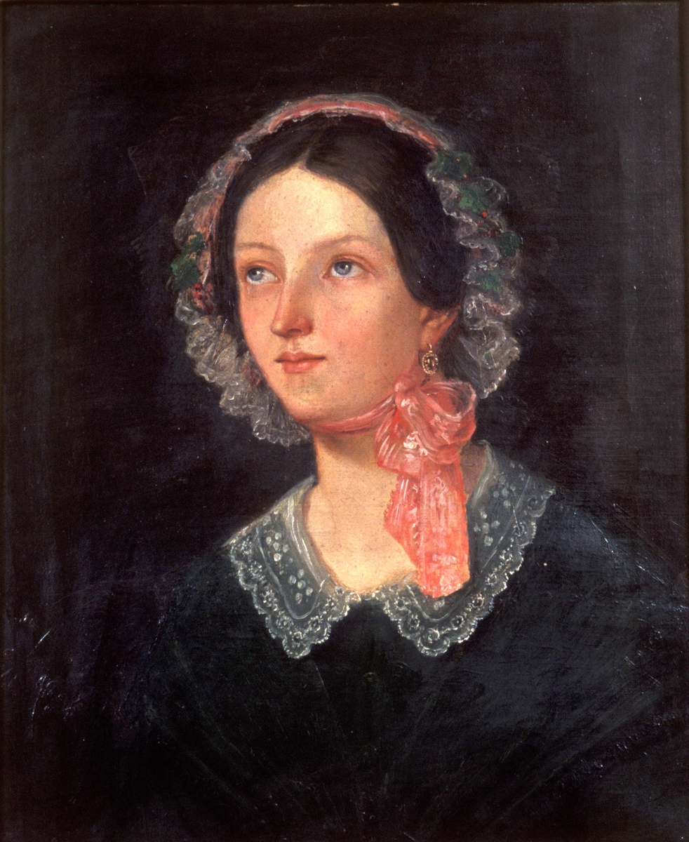 Brystportrett av Augusta A. Wergeland (1808-1874), Henrik Wergelands søster.
