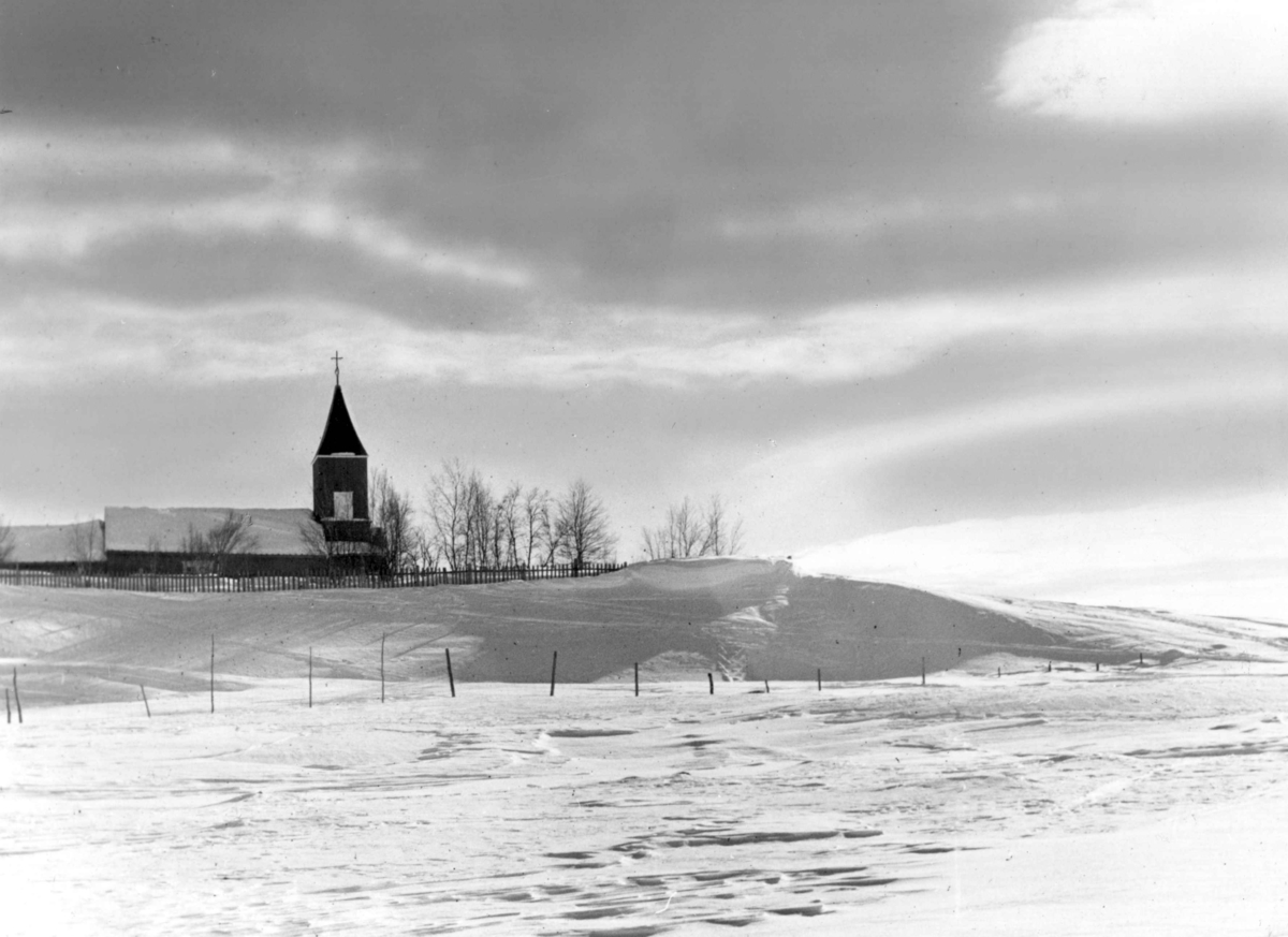 Kautokeino kirke vinter 1940, brent i 1944.