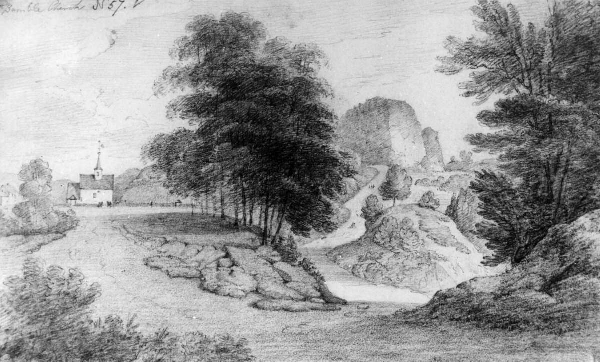 BambleFra skissealbum av John W. Edy, "Drawings Norway 1800".