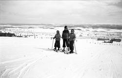 Dordi Arentz med to av sine døtre, Guri og Siri, på ski på
G