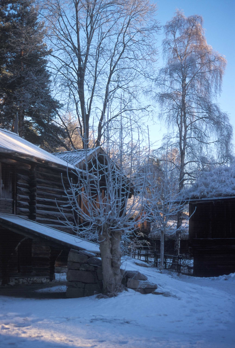 Vinter på Norsk Folkemuseum.