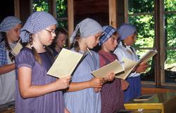 Levendegjøring på museum.Ferieskolen 2003.
Undervisning i 