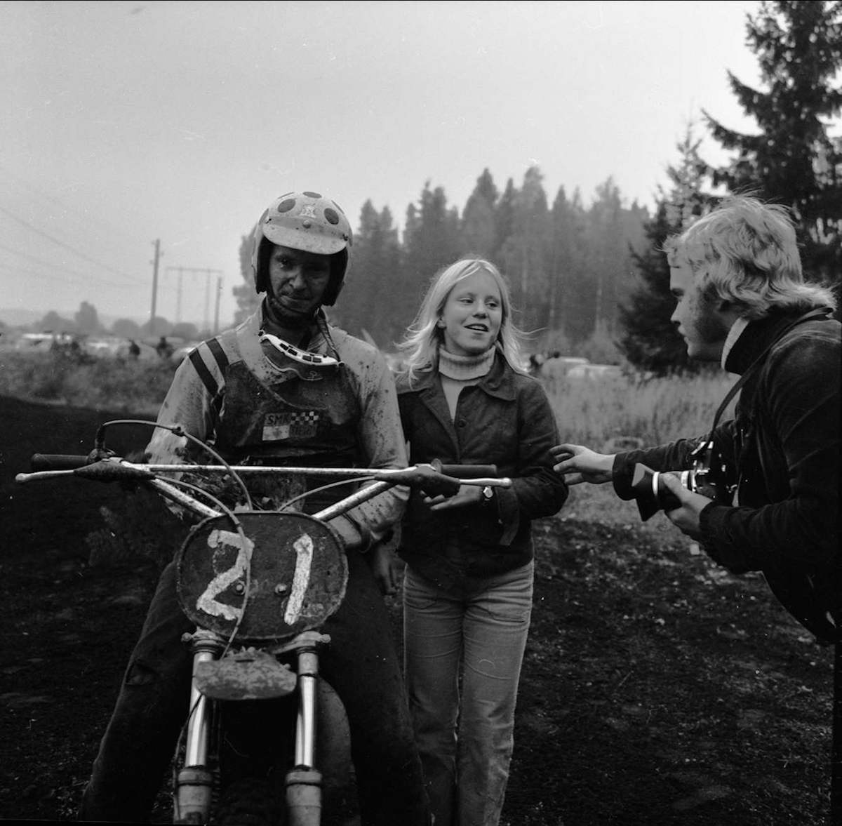 Motocrosstävling i Tierp, Uppland 1972