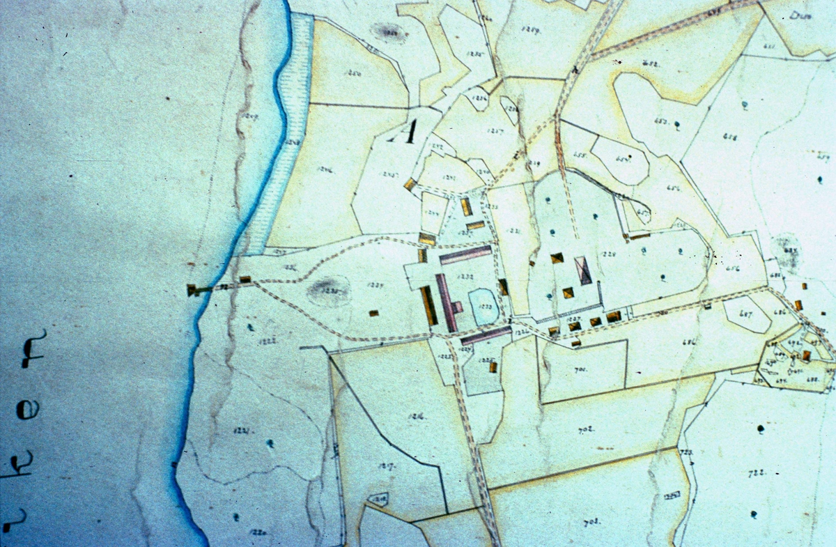 Karta, sannolikt över Segersta gård, Segersta, Övergrans socken, Uppland