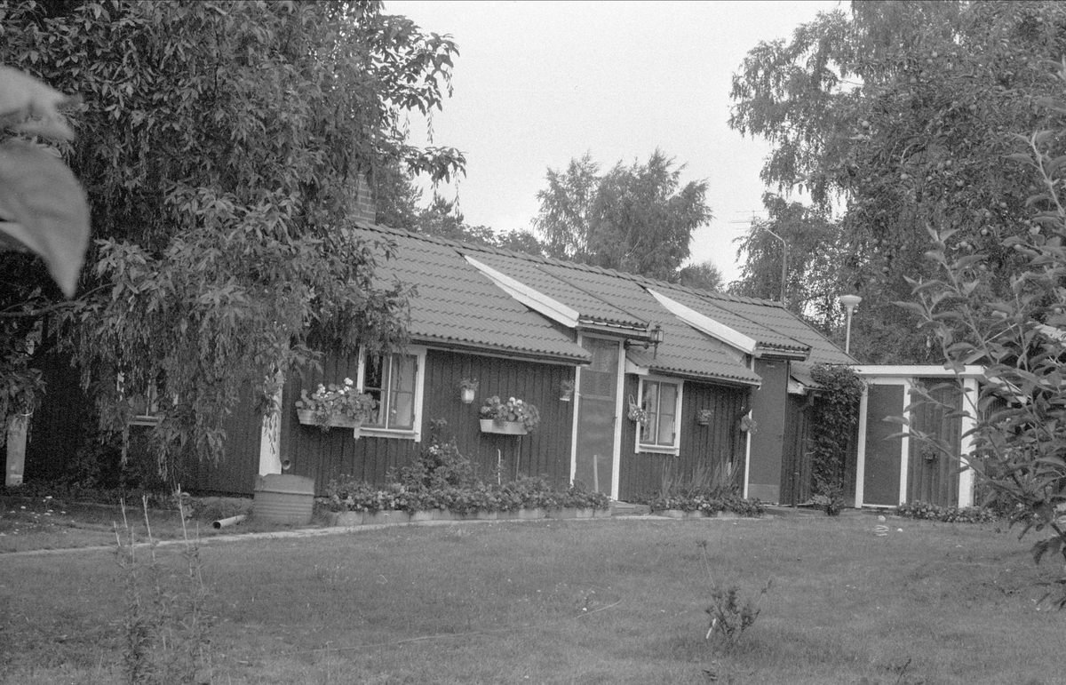 Sidokammarstuga med tillbyggnad och hemlighus, Brittetorp, Lövsta 3:3, Lövstalöt, Bälinge socken, Uppland 1976