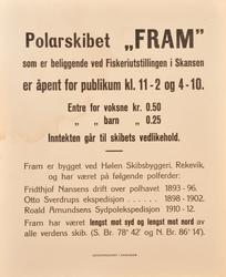 "Fram" utstillingsplakat [Plakat]