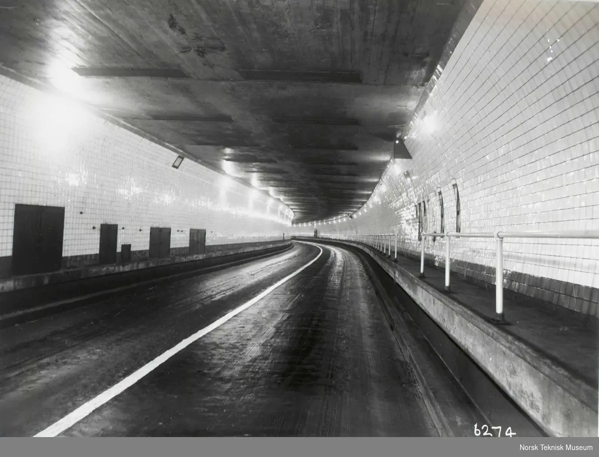 Bygging av Hudson River tunnel - Norsk Teknisk Museum / DigitaltMuseum