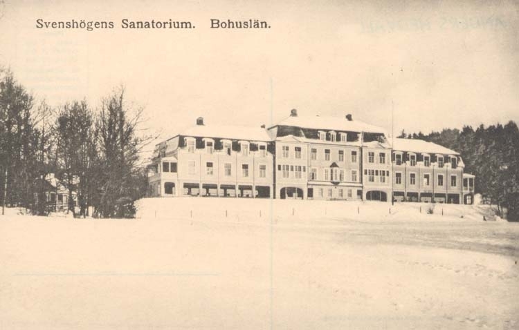 "Svenshögens Sanatorium. Bohuslän." tryckt text på kortet.