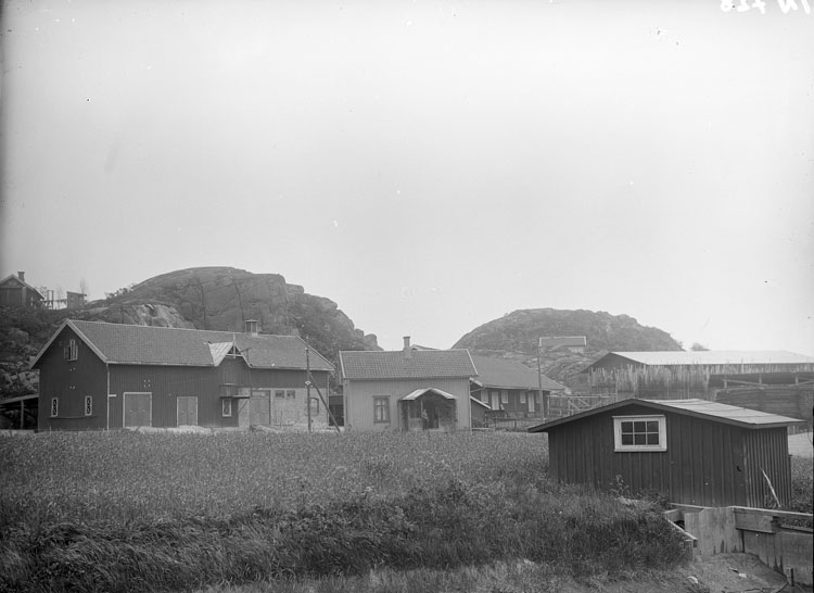Enligt tidigare noteringar: "Lantgård med manshus och ekonomibyggnader, till höger lager av rundvirke. Uddevalla Tändsticksfabrik. Östrabo."