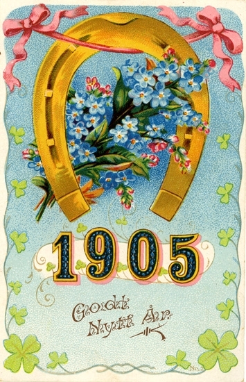 Notering på kortet: Godt Nytt År 1905.