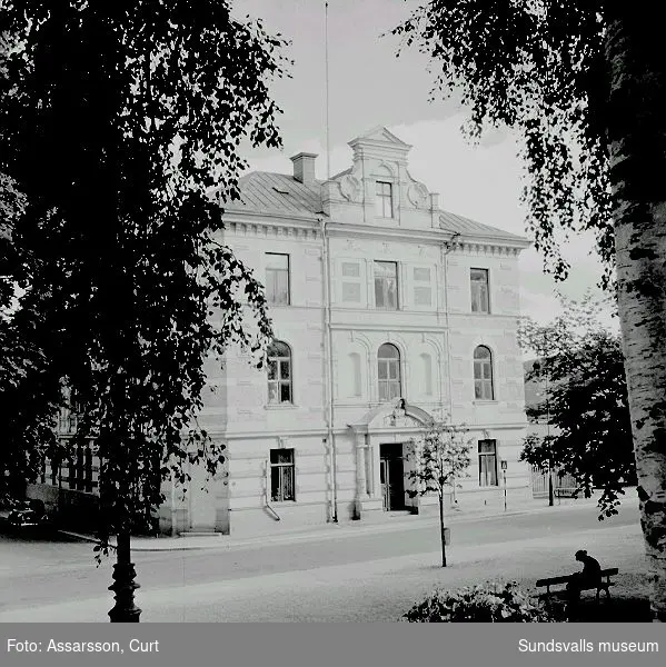 Altinska skolan. Skolhusallén. - Sundsvalls museum / DigitaltMuseum