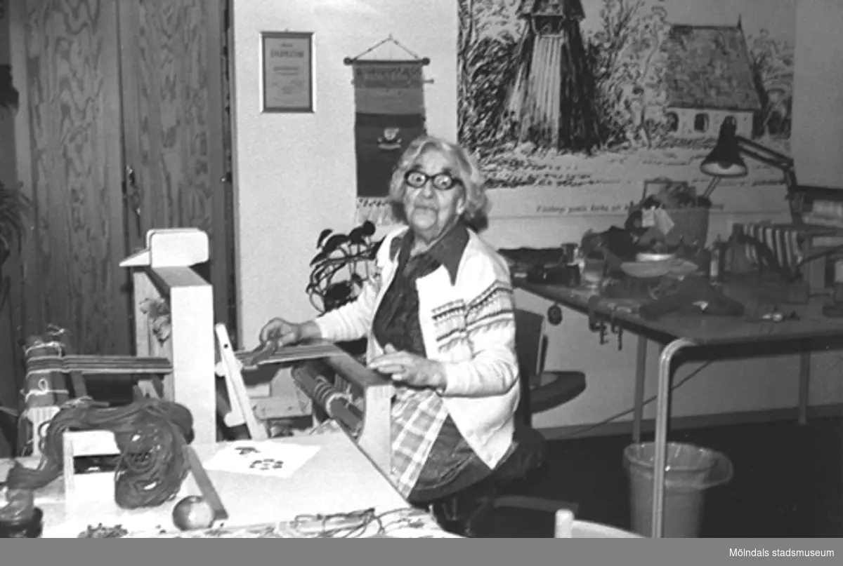 Luciafirande i arbetsterapin på Lackarebäckshemmet 1980-12-13.