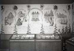 Interiørfoto fra Tiedemanns paviljong på Landsutstillingen i