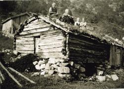 På Fuglehaugen i Heimdalen i Hemsedal i 1940
Frå venstre: ..