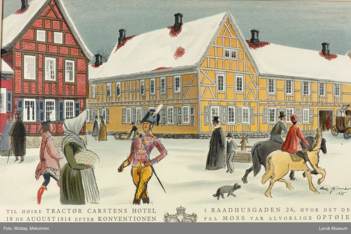 Fra Christiania 19. august 1814. etter konventionen. Rådhusgt. 26.
