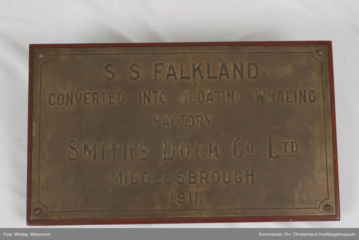 S.S. FALKLAND CONVERTED INTO FLOATING WHALING FACTORY