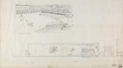 Serveringsterrasse Østre torv Hamar [Eksteriørperspektiv]